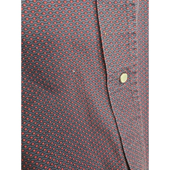 Cinch Shirt Men's 2XL Button-Up Burgundy Diamond Cotton Pearl Snap Front - Picture 4 of 6
